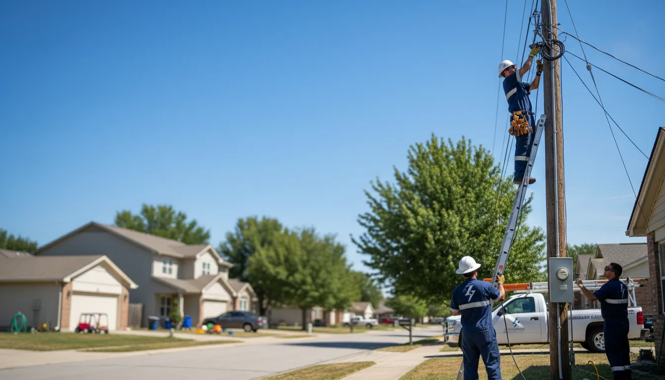 Residential electrician providing installation services in Wilson, OK